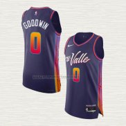 Camiseta Jordan Goodwin NO 0 Phoenix Suns Ciudad Autentico 2023-24 Violeta