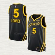 Camiseta Kevon Looney NO 5 Golden State Warriors Ciudad 2023-24 Negro