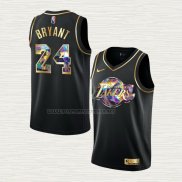 Camiseta Kobe Bryant NO 24 Los Angeles Lakers Golden Edition 2021-22 Negro
