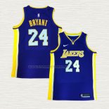 Camiseta Kobe Bryant NO 24 Los Angeles Lakers Statehombret 2017-18 Violeta