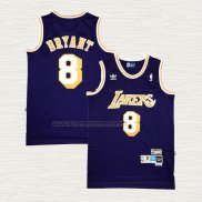 Camiseta Kobe Bryant NO 8 Los Angeles Lakers Retro Violeta