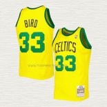 Camiseta Larry Bird NO 33 Boston Celtics Mitchell & Ness 1985-86 Amarillo