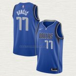 Camiseta Luka Doncic NO 77 Dallas Mavericks Icon 2020-21 Azul