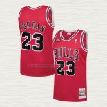 Camiseta Michael Jordan NO 23 Chicago Bulls Mitchell & Ness 1997-98 NBA Finals Rojo