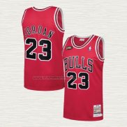 Camiseta Michael Jordan NO 23 Chicago Bulls Mitchell & Ness 1997-98 NBA Finals Rojo