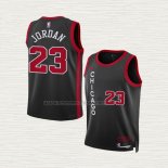 Camiseta Michael Jordan NO 23 Nino Chicago Bulls Ciudad 2023-24 Negro
