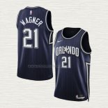 Camiseta Moritz Wagner NO 21 Orlando Magic Ciudad 2023-24 Azul