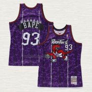 Camiseta NO 93 Toronto Raptors Hardwood Classic Bape Violeta