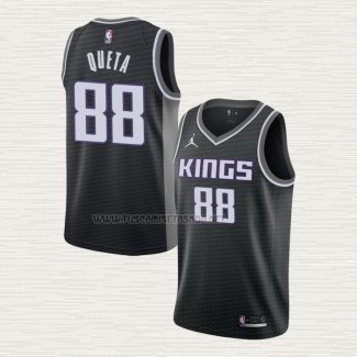 Camiseta Neemias Queta NO 24 Sacramento Kings Statement 2020-21 Negro