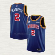 Camiseta Nico Mannion NO 2 Golden State Warriors 75th Anniversary Azul