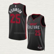 Camiseta Orlando Robinson NO 25 Miami Heat Ciudad 2023-24 Negro