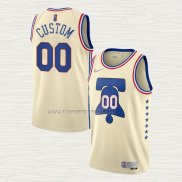 Camiseta Philadelphia 76ers Personalizada Earned 2020-21 Crema