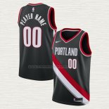 Camiseta Portland Trail Blazers Personalizada Icon 2020-21 Negro