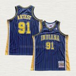 Camiseta Ron Artest NO 91 Indiana Pacers Mitchell & Ness 2003-04 Azul