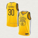 Camiseta Stephen Curry NO 30 Golden State Warriors Earned Amarillo