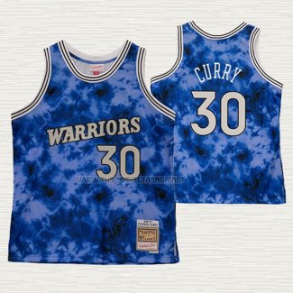 Camiseta Stephen Curry NO 30 Golden State Warriors Galaxy Azul