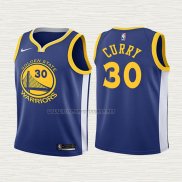 Camiseta Stephen Curry NO 30 Nino Golden State Warriors 2017-18 Azul