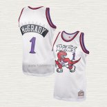 Camiseta Tracy McGrady NO 1 Toronto Raptors Mitchell & Ness 1998-99 Blanco