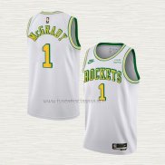 Camiseta Tracy Mcgrady NO 1 Houston Rockets Classic 2022-23 Blanco