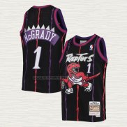 Camiseta Tracy Mcgrady NO 1 Toronto Raptors Mitchell & Ness 1998-99 Negro