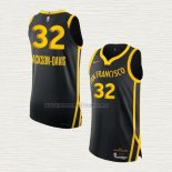 Camiseta Trayce Jackson-Davis NO 32 Golden State Warriors Ciudad Autentico 2023-24 Negro