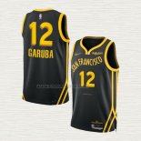 Camiseta Usman Garuba NO 12 Golden State Warriors Ciudad 2023-24 Negro