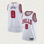 Camiseta Zach Lavine NO 8 Chicago Bulls Association 2021 Blanco