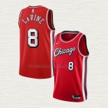 Camiseta Zach Lavine NO 8 Chicago Bulls Ciudad 2021-22 Rojo