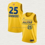 Camiseta Ben Simmons NO 25 Philadelphia 76ers All Star 2021 Oro