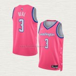 Camiseta Bradley Beal NO 3 Washington Wizards Ciudad 2022-23 Rosa