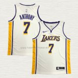 Camiseta Carmelo Anthony NO 7 Los Angeles Lakers Association Blanco
