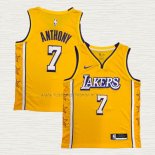 Camiseta Carmelo Anthony NO 7 Los Angeles Lakers Ciudad 2019-20 Amarillo