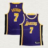 Camiseta Carmelo Anthony NO 7 Los Angeles Lakers Statement 2020-21 Violeta
