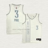 Camiseta Chris Paul NO 3 Oklahoma City Thunder Ciudad 2021-22 Blanco