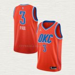 Camiseta Chris Paul NO 3 Oklahoma City Thunder Statement 2021 Naranja
