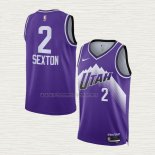 Camiseta Collin Sexton NO 2 Utah Jazz Ciudad 2023-24 Violeta