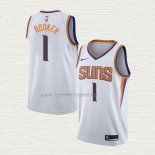 Camiseta Devin Booker NO 1 Phoenix Suns Association Blanco