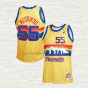 Camiseta Dikembe Mutombo NO 55 Denver Nuggets Mitchell & Ness 1991-92 Amarillo