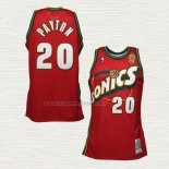 Camiseta Gary Payton NO 20 Seattle SuperSonics Retro Historic Rojo