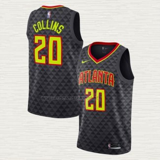 Camiseta John Collins NO 20 Atlanta Hawks Icon Negro