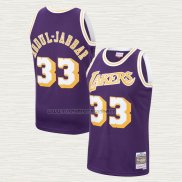 Camiseta Kareem Abdul-Jabbar NO 33 Los Angeles Lakers Mitchell & Ness 1983-84 Violeta