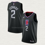 Camiseta Kawhi Leonard NO 2 Los Angeles Clippers Statement 2019-20 Negro