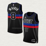 Camiseta Kemba Walker NO 8 Detroit Pistons Statement 2022-23 Negro