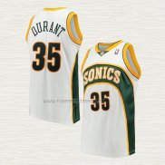 Camiseta Kevin Durant NO 35 Nino Seattle SuperSonics Mitchell & Ness 2006-07 Blanco