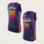 Camiseta Kevin Durant NO 35 Phoenix Suns Ciudad Autentico 2023-24 Violeta