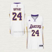 Camiseta Kobe Bryant NO 24 Los Angeles Lakers Blanco