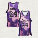 Camiseta Kobe Bryant NO 24 Los Angeles Lakers Fashion Royalty Violeta