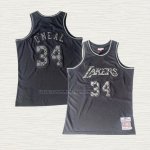 Camiseta Kobe Bryant NO 34 Los Angeles Lakers Mitchell & Ness 1996-97 Negro Swingman
