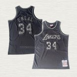 Camiseta Kobe Bryant NO 34 Los Angeles Lakers Mitchell & Ness 1996-97 Negro Swingman