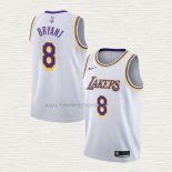 Camiseta Kobe Bryant NO 8 Los Angeles Lakers Association 2018 Blanco